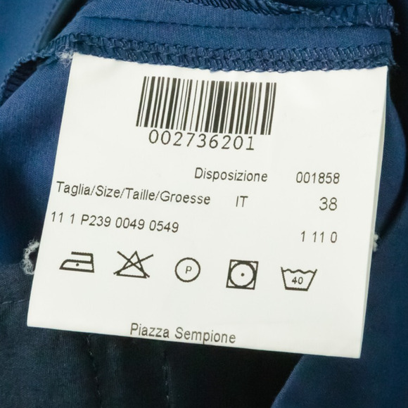 Piazza Sempione 38 Size 10 US Blue Slim Tapered Ankle Length Cotton Pants - Picture 4 of 6